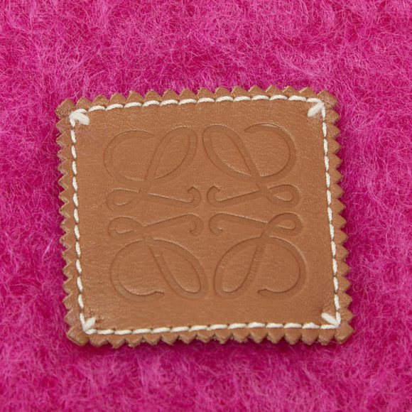 LOEWE Anagram Scarf, Pink, Wool, Nylon, and Mohair, Women's - Picture 3 of 5